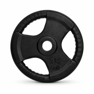 Disco Olímpico 35 lbs negro para entrenamiento de fuerza